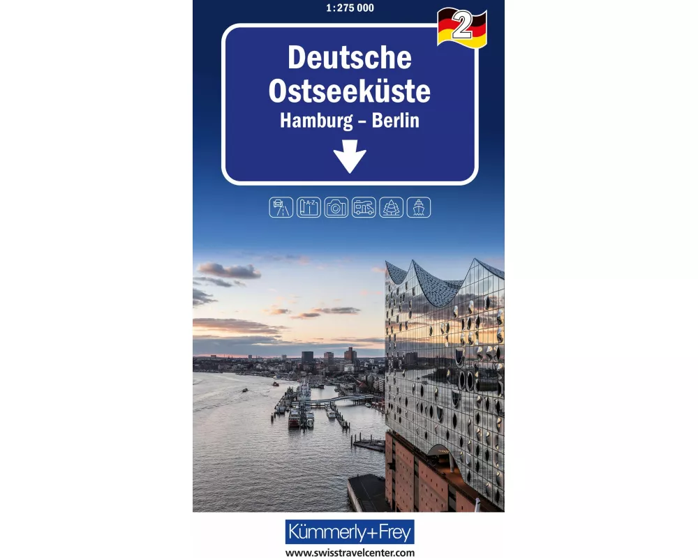 Kümmerly+Frey Regional-Strassenkarte 2 Deutsche Ostseeküste 1:275.000