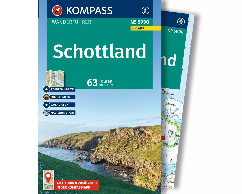 KOMPASS Wanderführer Schottland, 63 Touren mit Extra-Tourenkarte