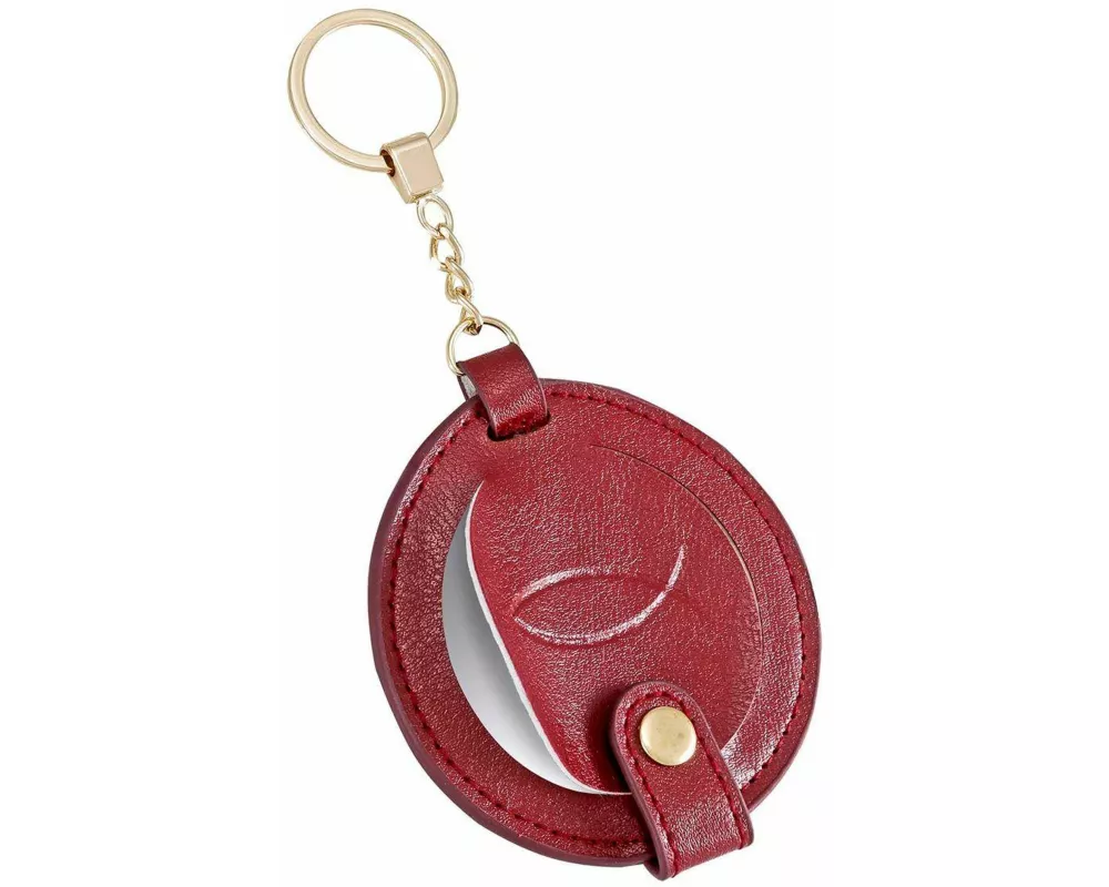 Schlüsselanhänger mit Kosmetikspiegel und Ichthys-Prägung