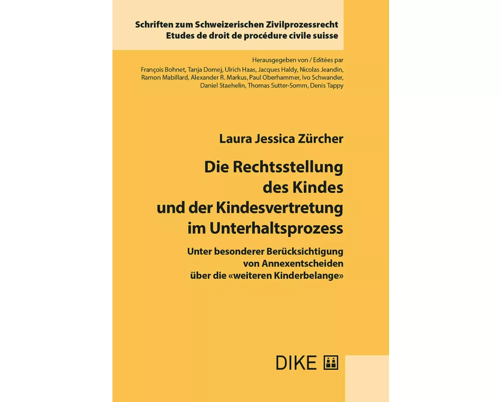 Die Rechtsstellung des Kindes und der Kindesvertretung im Unterhaltsprozess