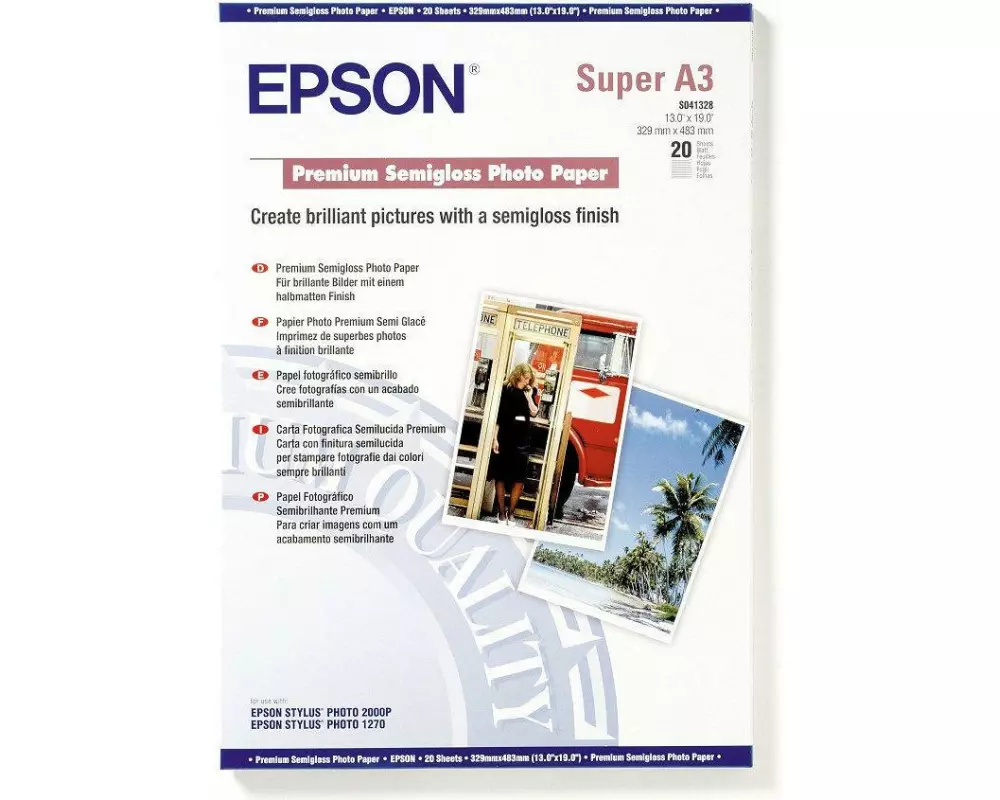 Epson Fotopapier A3 251 g/m² 20 Stück
