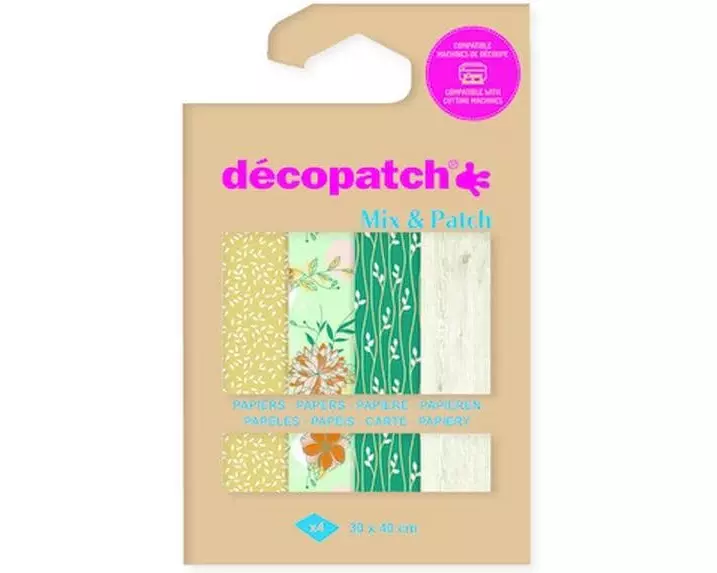 décopatch Bastelpapier DP035C 30 x 40 cm, 4 Blatt