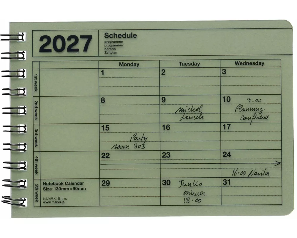 MARK'S 2027 Notebook Calendar XS // Khaki