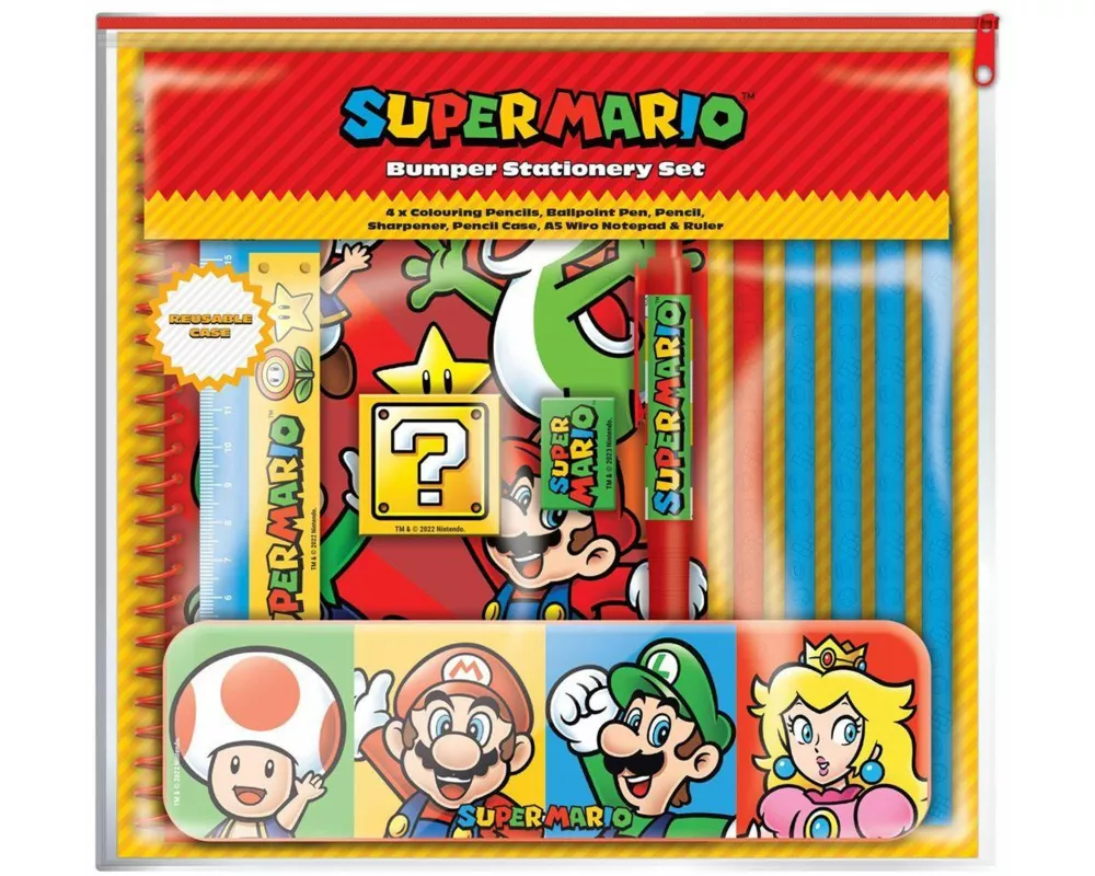 Super Mario (core Colour Block) Bumper Stationery Set