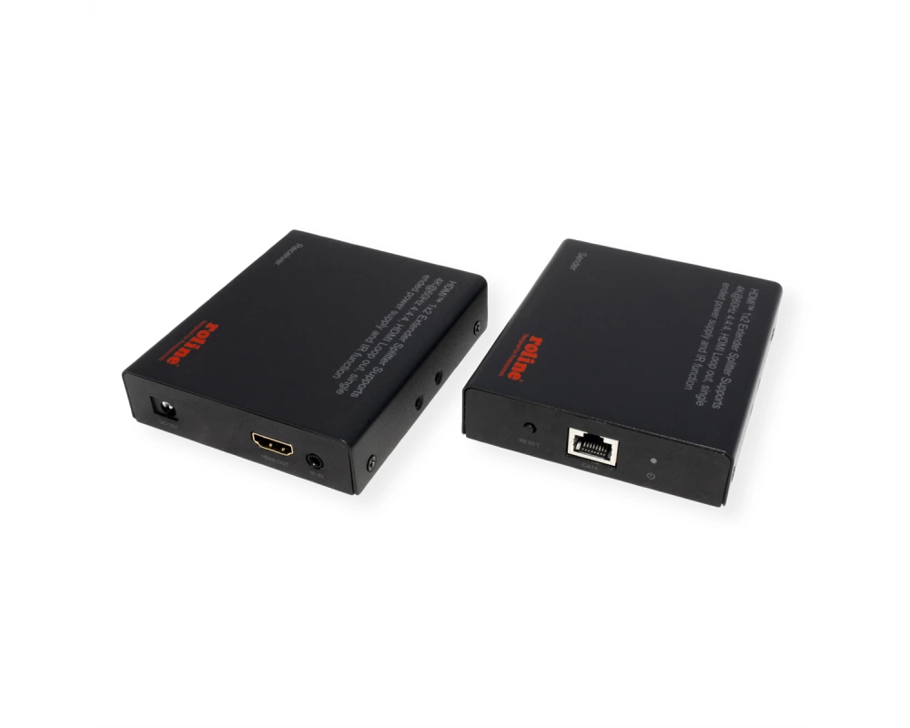 ROLINE HDMI Extender und Splitter, 1x2, über Cat.6A, 70m, 4K60Hz