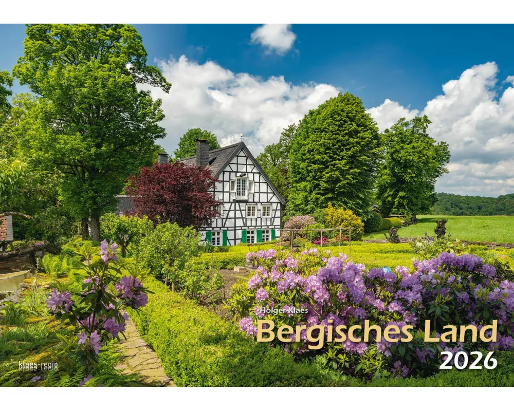 Bergisches Land 2026 Bildkalender A3 quer, spiralgebunden