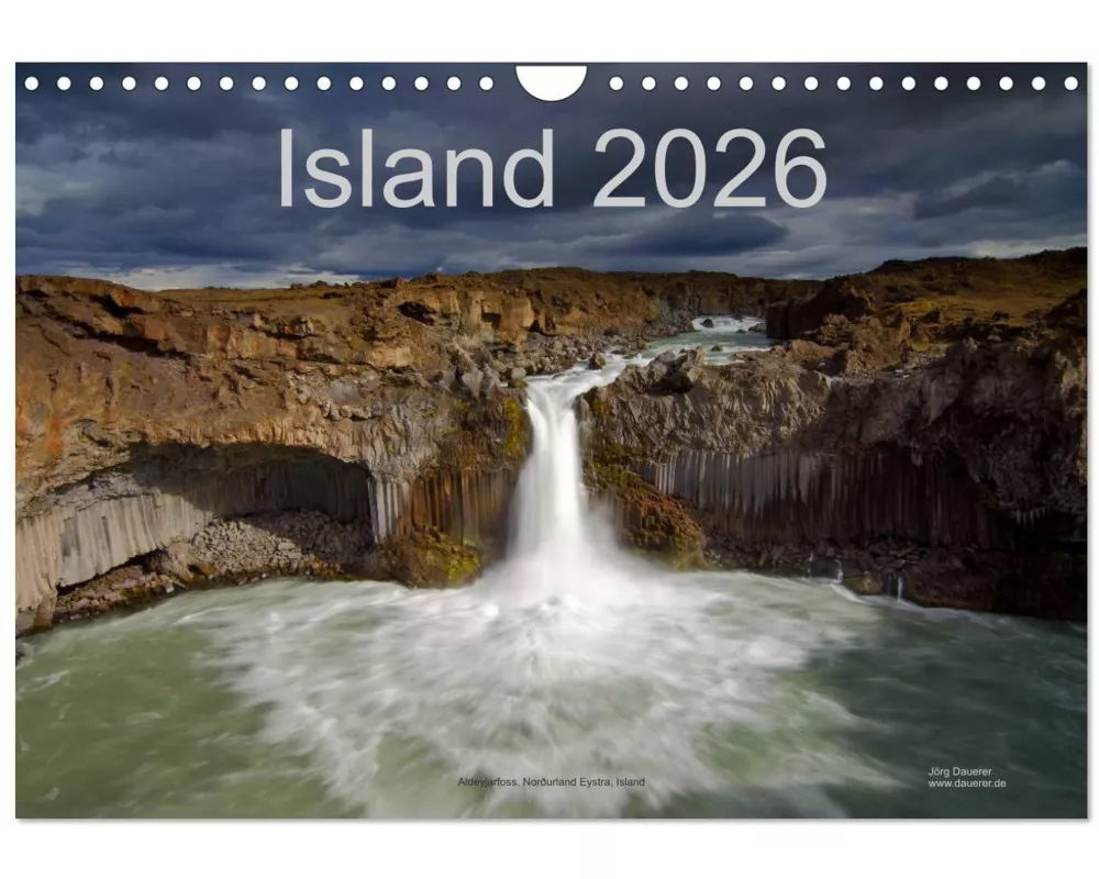 Island (Wandkalender 2026 DIN A4 quer), CALVENDO Monatskalender