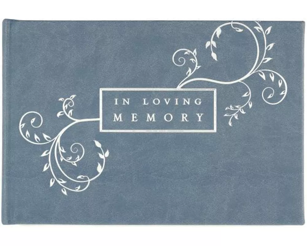 Guest Book in Loving Memory Blue