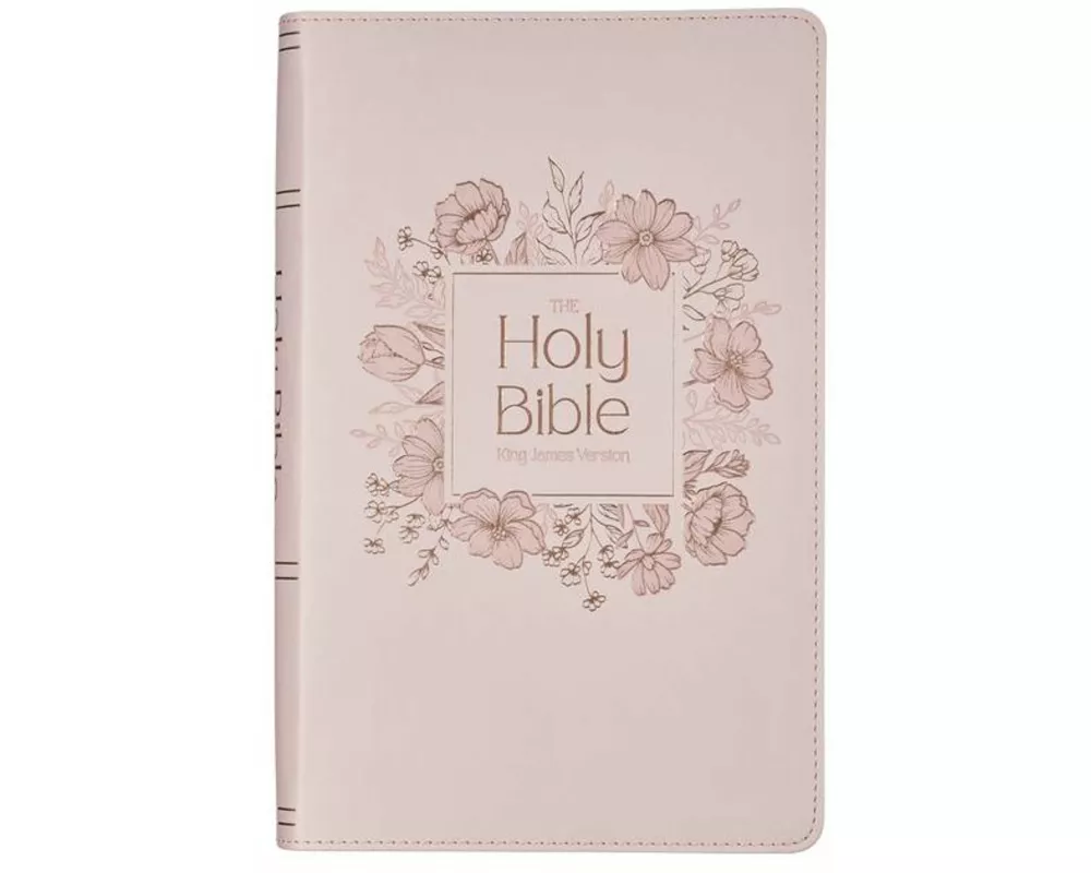 KJV Bible Giant Print Standard-Size (Faux Leather, Pink)