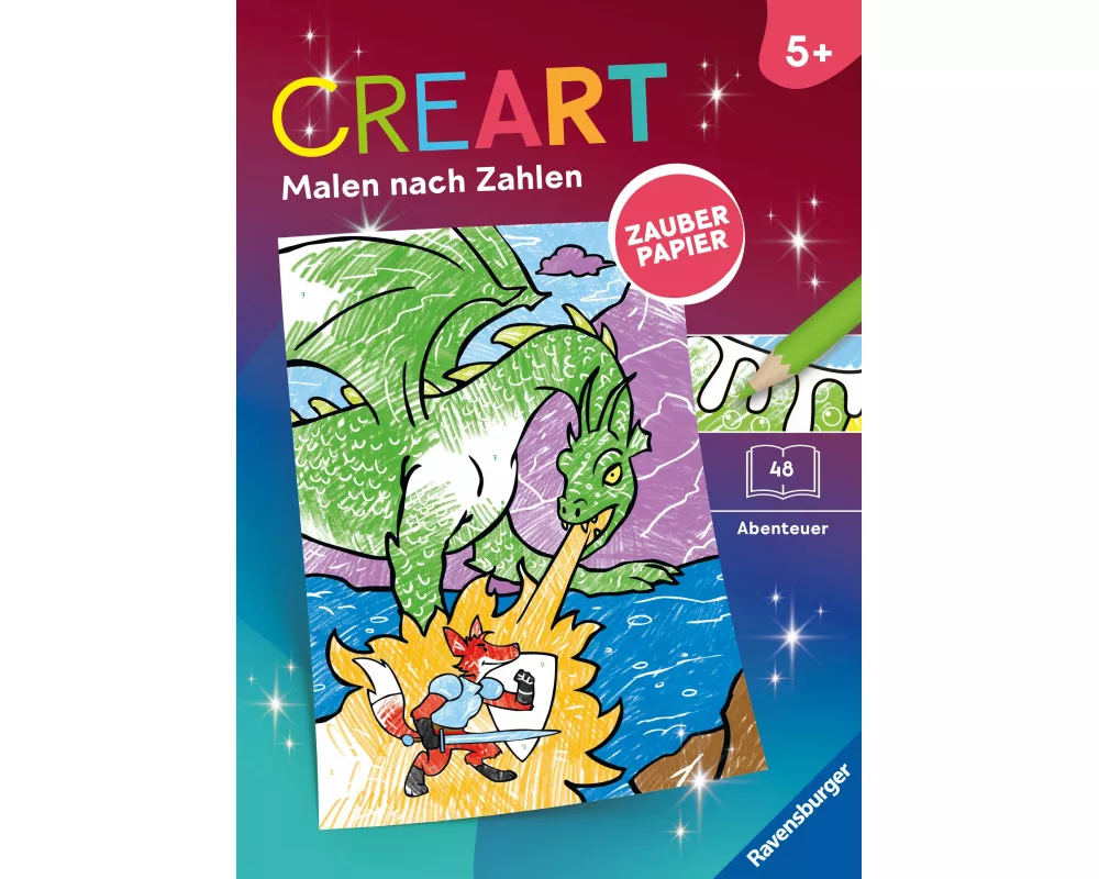 CreArt Malen nach Zahlen ab 5 Zauberpapier - Abenteuer