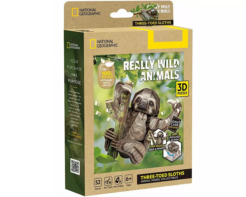 3D Puzzle Faultier 52 Teile