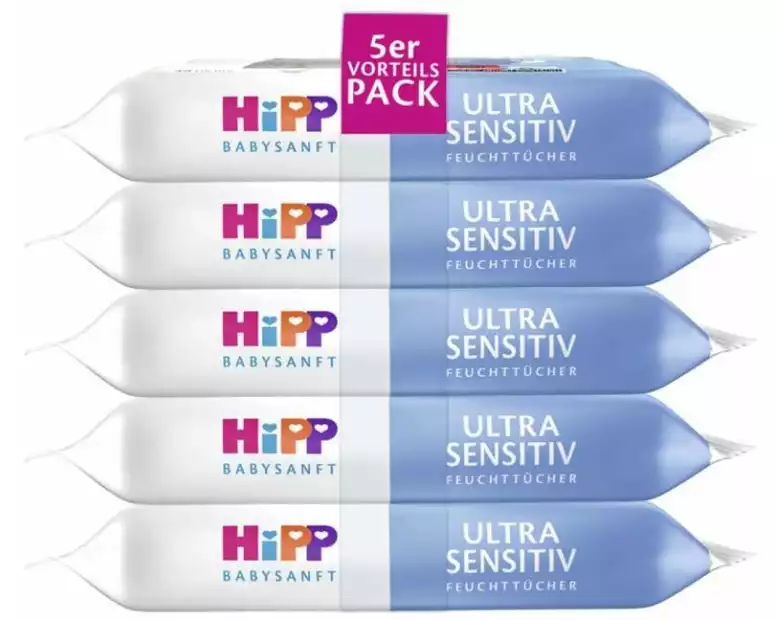 HIPP Feuchttücher Babysanft Ultra sensitiv 5x 48 Stk.