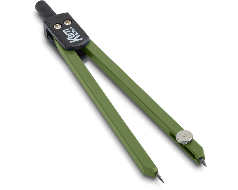 KERN Zirkel SCOLA pastell 13.5cm 410 300mm, erdgrün