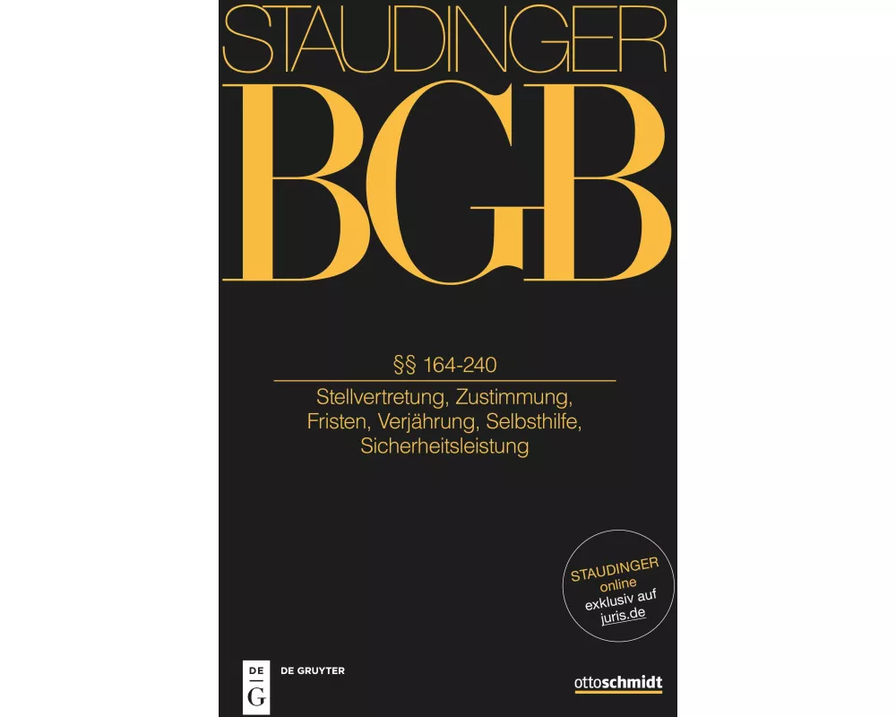 Staudingers Kommentar BGB §§ 164-240a