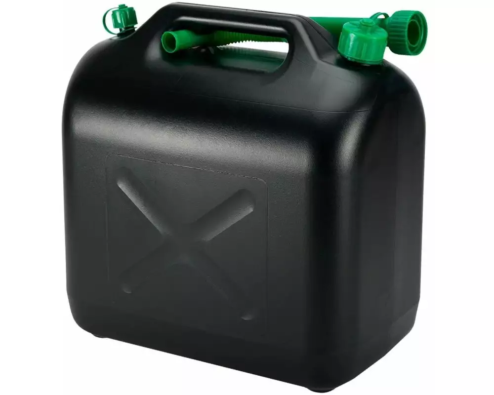 TopLine Kunststoff-Benzinkanister, 20 Liter, schwarz