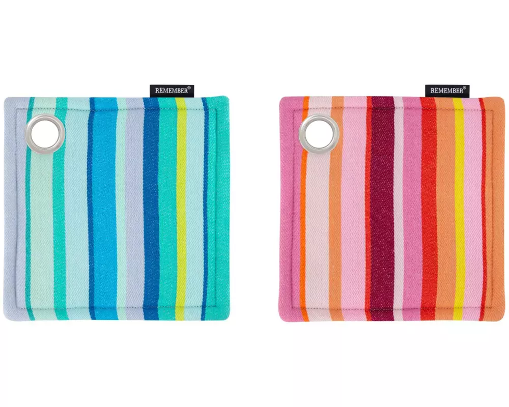 Remember Topflappen Nr. 7 2 Stück, Mehrfarbig