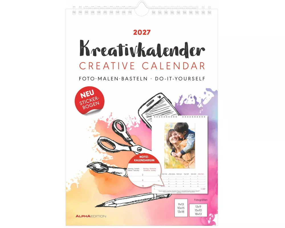 Kreativkalender A4 Notiz 2027