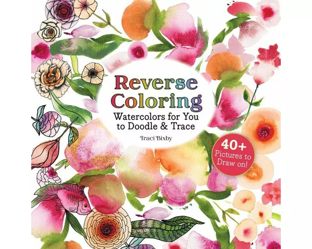Reverse Coloring Watercolors for You to Doodle & Trace