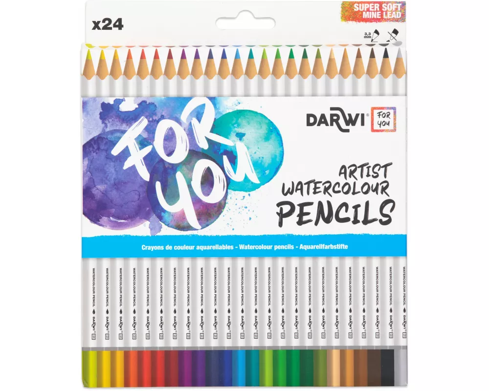 Darwi For You, Schachtel mit 24 Aquarellfarbstiften
