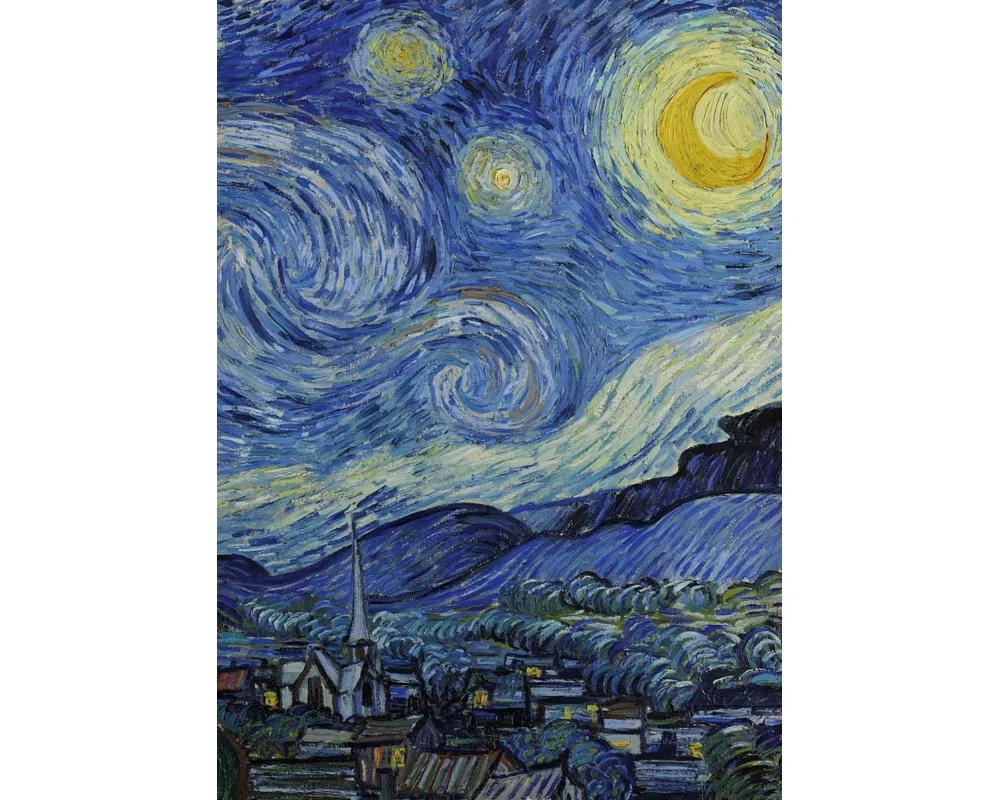 Notizbuch A4 kariert - 100 Seiten Soft Cover - van Gogh Sternennacht - FSC Papier