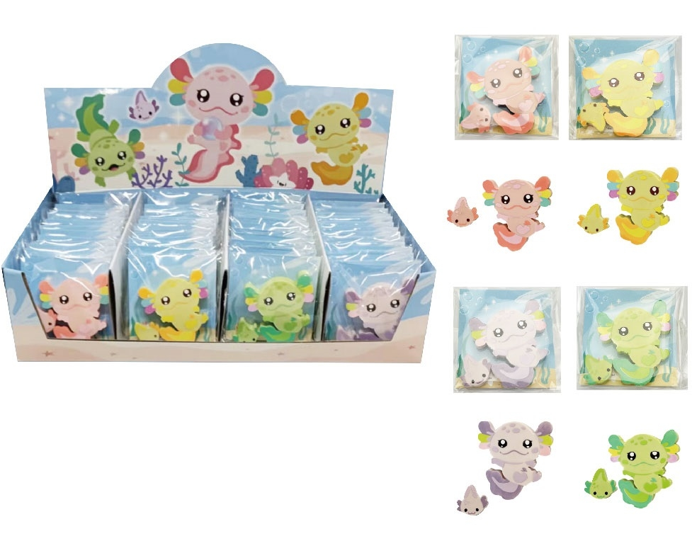 ROOST Radierer Set AXE-001 Axolotl, assortiert