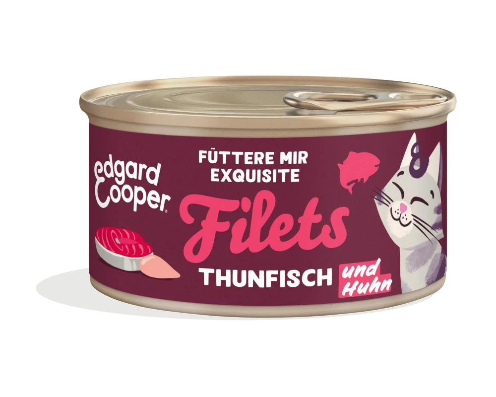 Edgard & Cooper Nassfutter Filets Thunfisch und Freilaufhuhn 70 g
