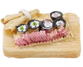 HobbyFun Mini-Lebensmittel Asia-Tablett 4 x 3 x 0.5 cm