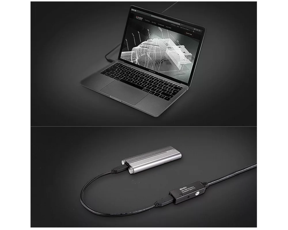 LINDY 10m USB 3.0 Active Extension, Type A to C