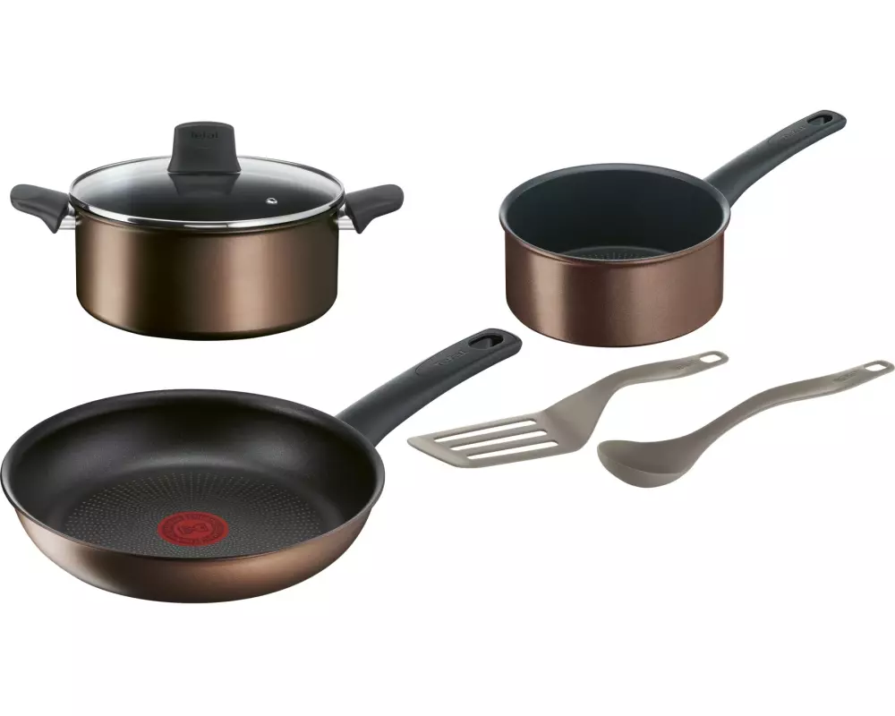Tefal Kochgeschirr-Set Resource 6-teilig, 18 cm/24 cm/26 cm