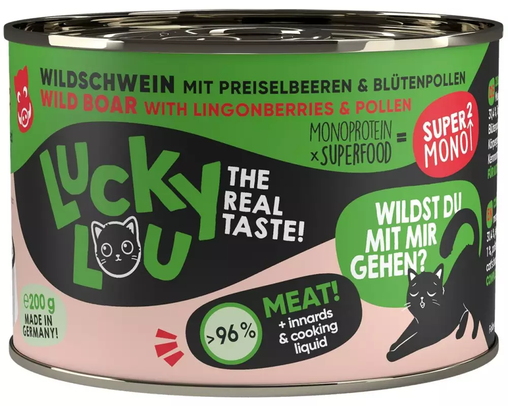 Lucky Lou Nassfutter SuperMono Wildschwein, 200 g