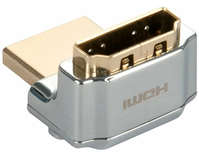 LINDY CROMO Video Adapter, HDMI/A-HDMI/A M-F, 90 degree Up Connector
