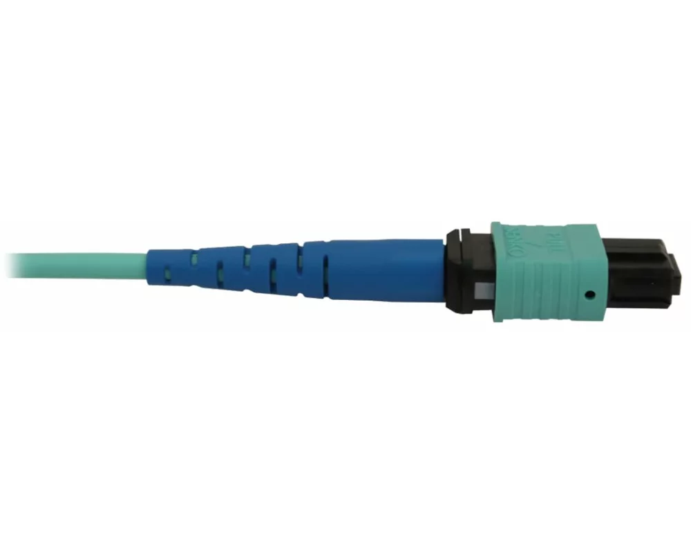 EATON TRIPPLITE 40/100/400G, Multimode, 50/125, OM3, Fiber Optic Cable, 24F, MTP/MPO-PC, F/F, LSZH, Aqua, 3m 9.8ft.
