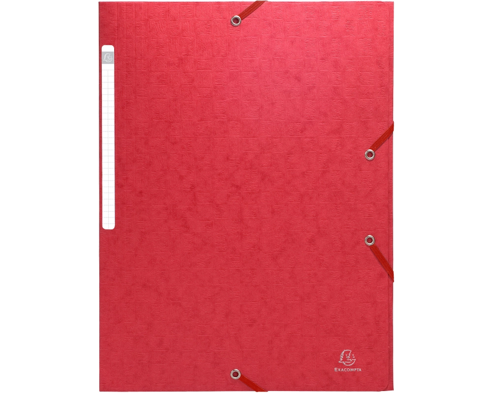 EXACOMPTA Sammelmappe mit Gummizug A4 55755E rot 3 Klappen