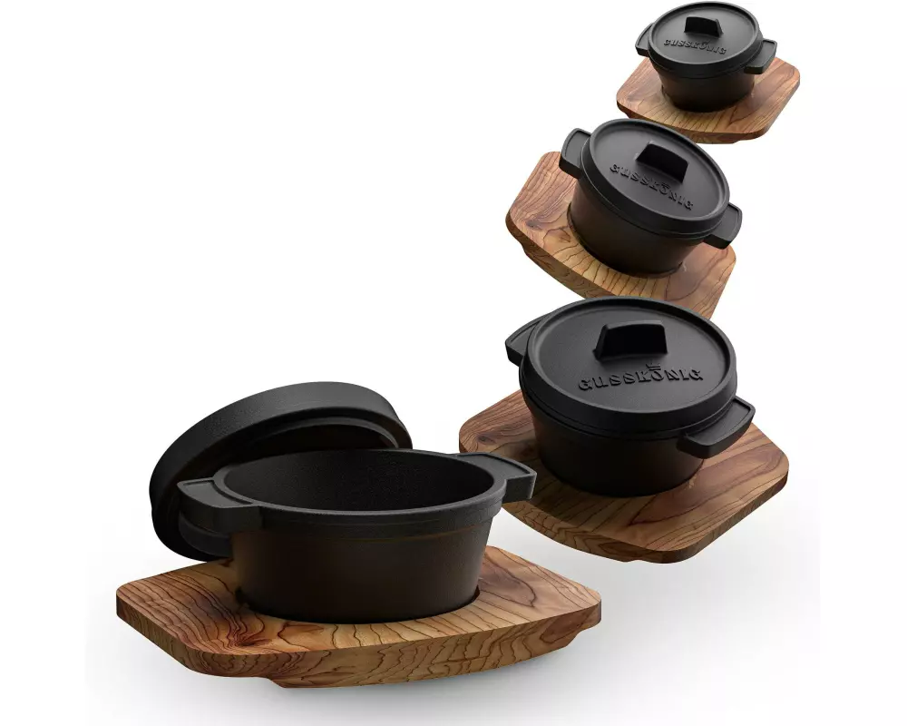 Gusskoenig Mini Dutch Set 4 Töpfe, Untersetzer