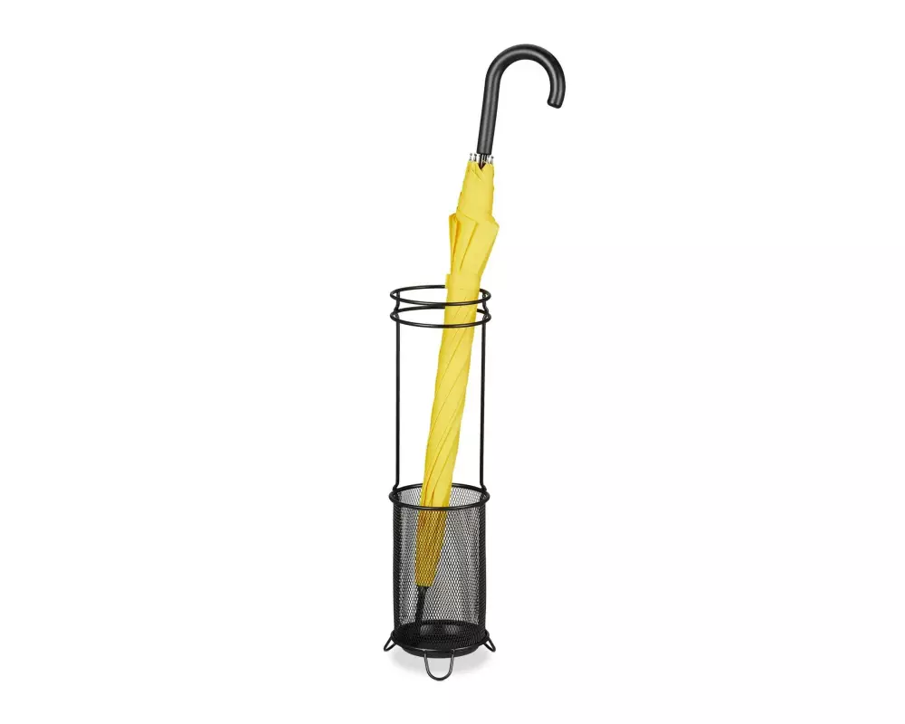 relaxdays Schirmständer rund Schwarz