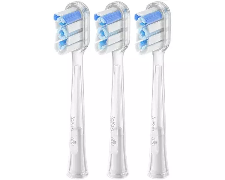 Laifen Zahnbürstenkopf Super-Clean Transparent, 3 Stück