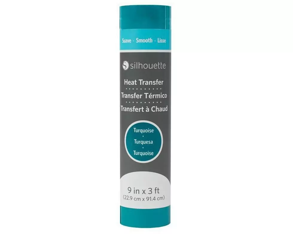 Silhouette Aufbügelfolie 22.9 x 91.4 cm Türkis, glatt