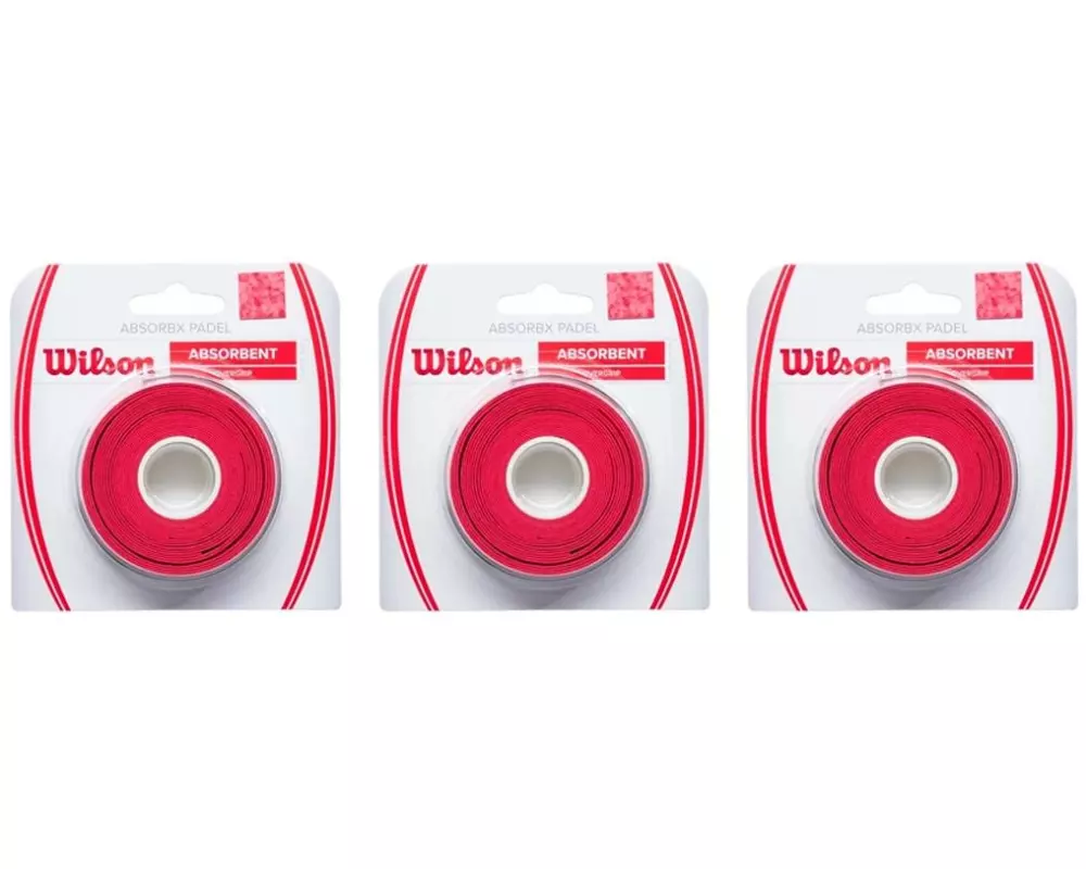 Wilson ABSORBX OVERGRIP PADEL 3 PACK Red