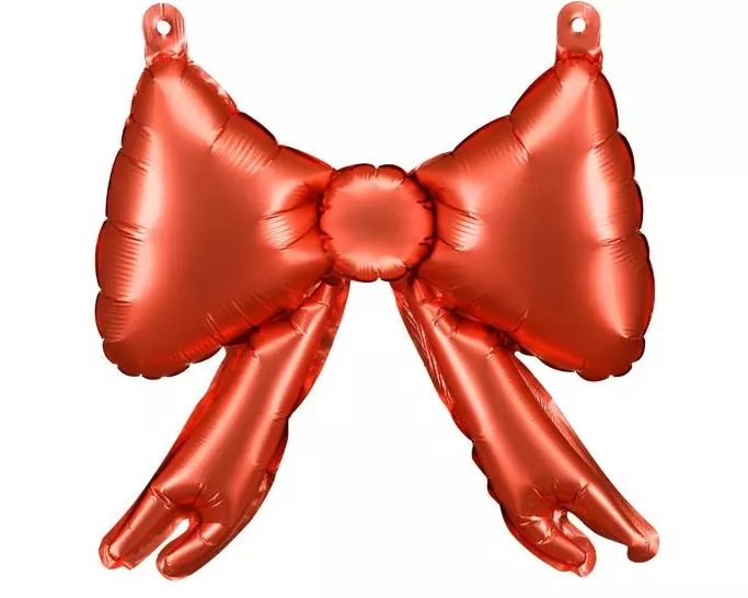 Partydeco Folienballon Schleife, 25.5 x 25 cm, Rot, 5 Stück