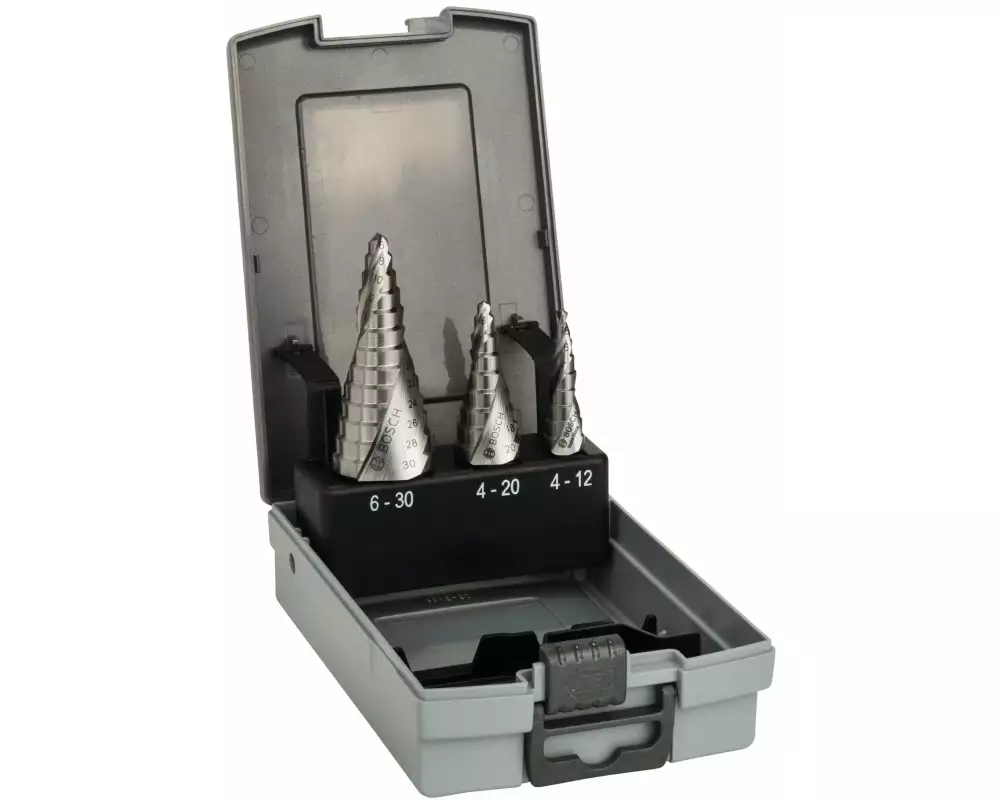 Bosch Professional Stufenbohrer Set HSS, 3-teilig