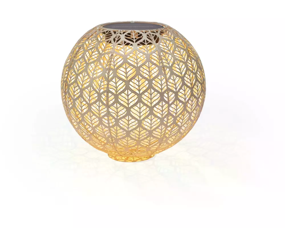 STT Windlicht Solar Antic Ball Grafic Ø 30 cm, Hellbeige