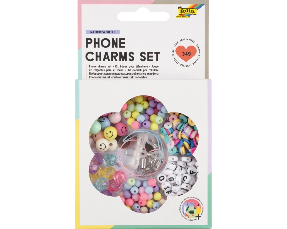 FOLIA Phone Charms Set 32029 Rainbow smile 349 Teile