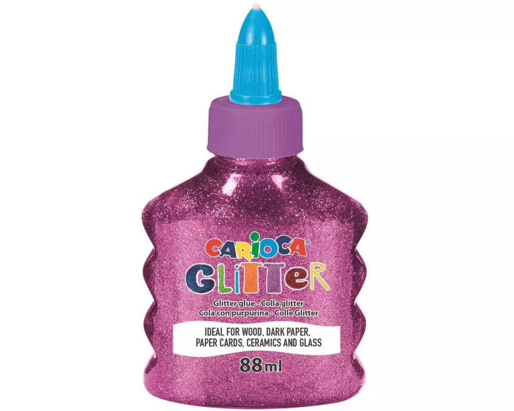 Carioca Bastelkleber Glitter Glue Spark 88 ml, Pink