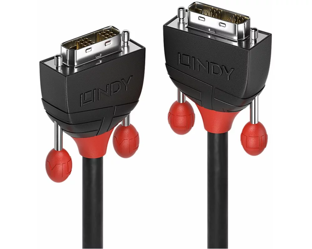 LINDY Black Line Video Cable, Single Link, DVI-DVI M-M, 3m, black