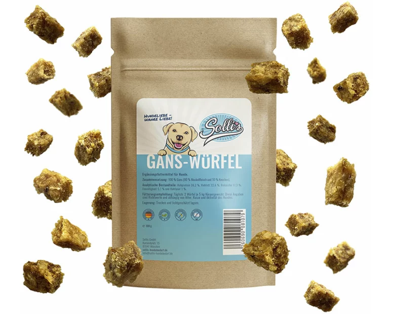 Solli's Snack Hund Mini-Fleischwürfel Gans 100g