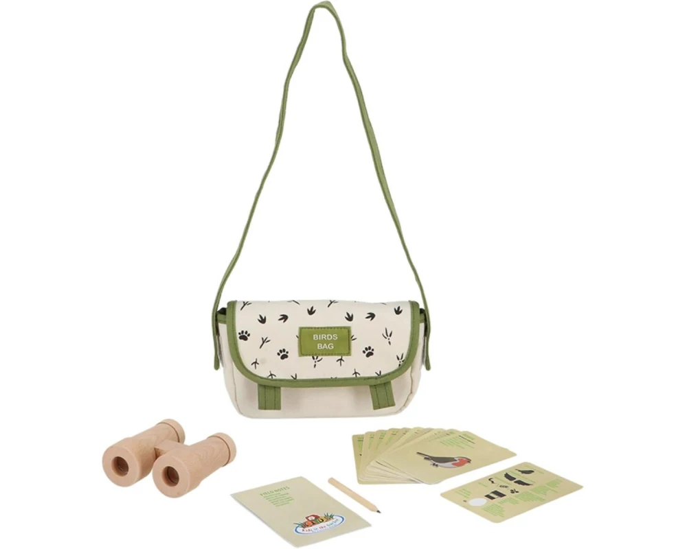 Esschert Design Entdecker-Tasche Vögel Stoff