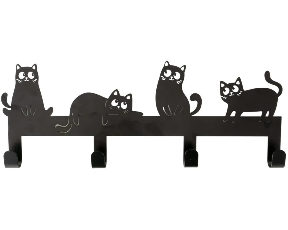 Boltze Garderobenleiste Mollie 43.5 cm x 16.5 cm, Schwarz