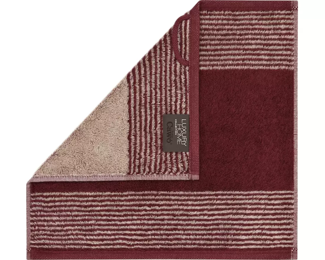 Cawö Waschlappen Two-Tone 30 x 30 cm, Bordeaux