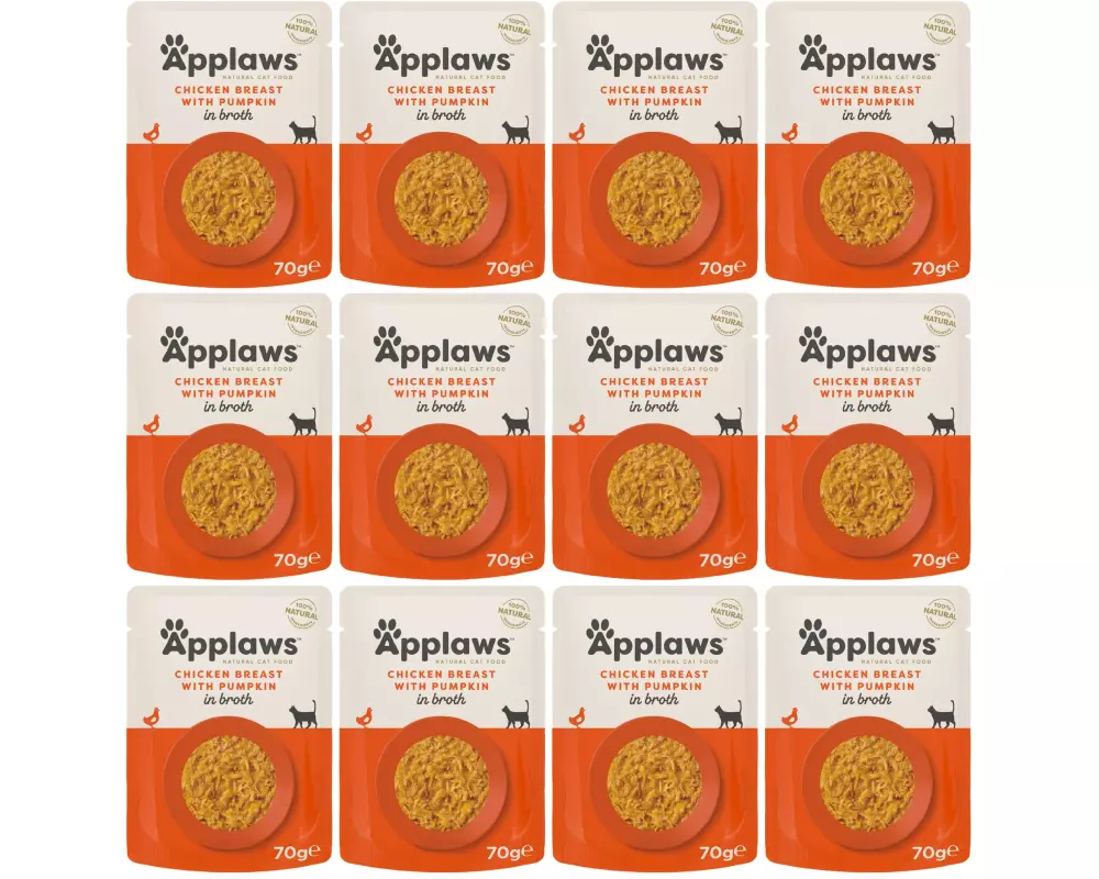 Applaws Nassfutter Pouch Huhn & Kürbis, 12 x 70 g