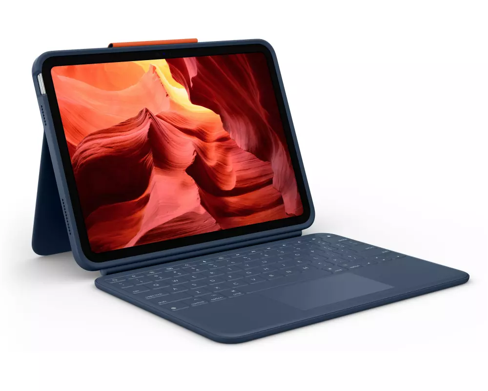 Logitech Rugged Combo 4, Touch for iPad 10th gen, Classic Blue (CH)